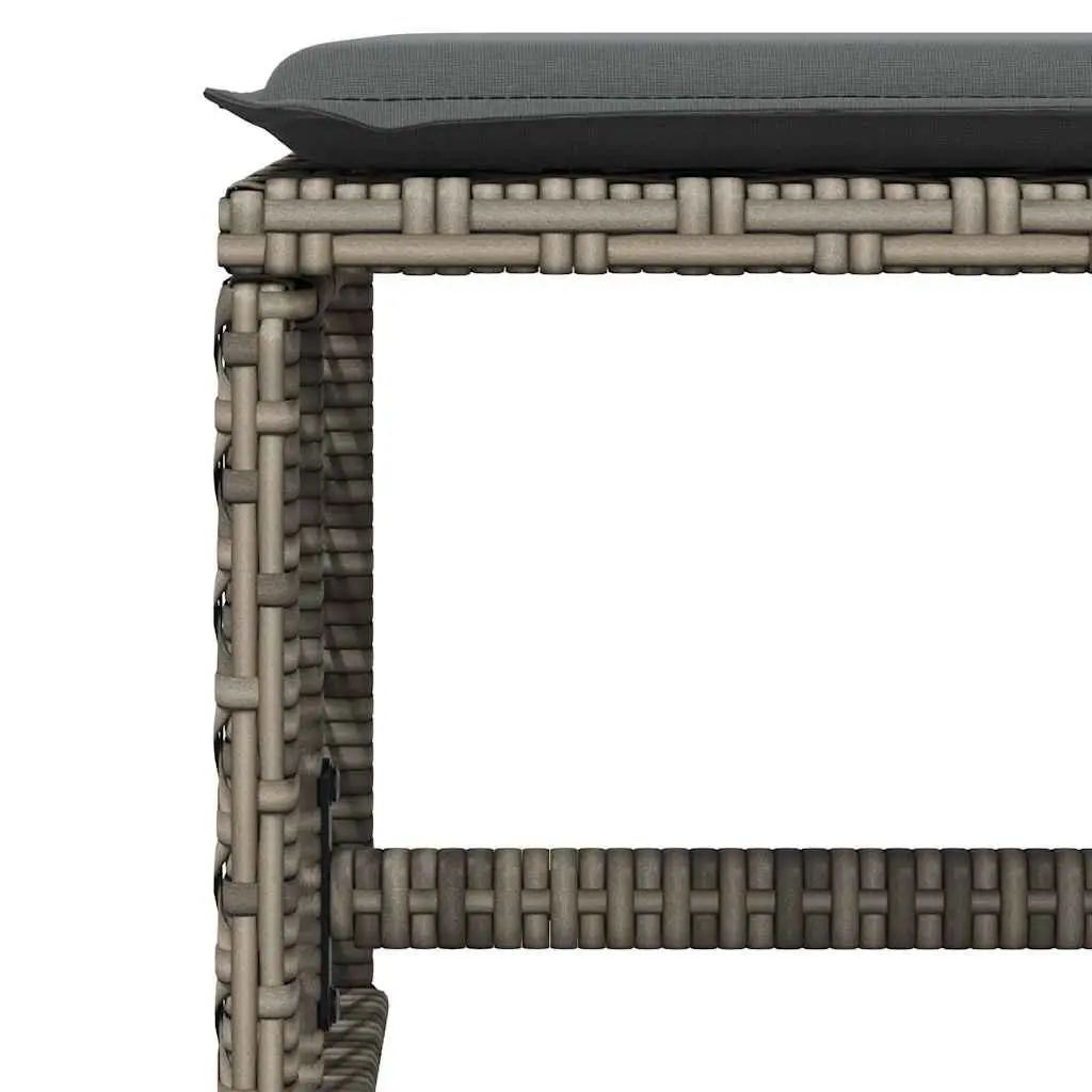 Outdoor Dining Set 13 Piece Grey Poly Rattan Chairs Table Weather Resistant Furniture