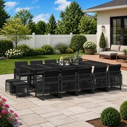 Enhance Your Outdoor Space with 15 Piece Dining Set