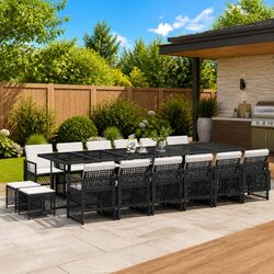 Enhance Your Outdoor Space with 17-Piece Dining Set