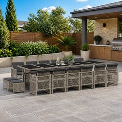 Transform Your Outdoor Space with this 17-Piece Dining Set