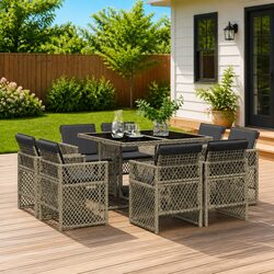 Enhance Your Outdoor Space with a 9 Piece Dining Set
