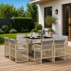 Enhance Your Outdoor Space with a 9 Piece Dining Set