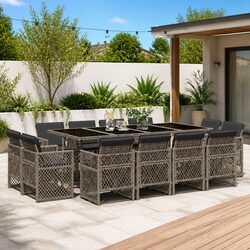 Enhance Your Outdoor Space with a 13 Piece Grey Dining Set