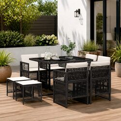 Enhance Your Outdoor Space with 9 Piece Garden Dining Set
