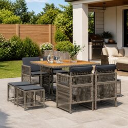 Enhance Your Outdoor Space with 9 Piece Dining Set