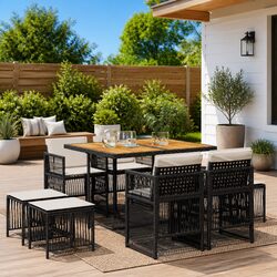 Enhance Your Outdoor Space with a 9 Piece Dining Set