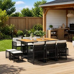Enhance Your Outdoor Space with 11-Piece Dining Set