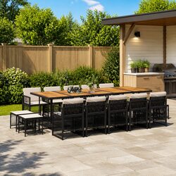 Transform Your Patio with This 15 Piece Garden Dining Set