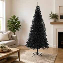 Elegant 210cm Black Christmas Tree for Your Home