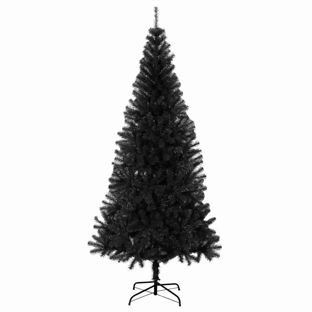 Artificial Christmas Tree 210cm Black PVC Lifelike Appearance