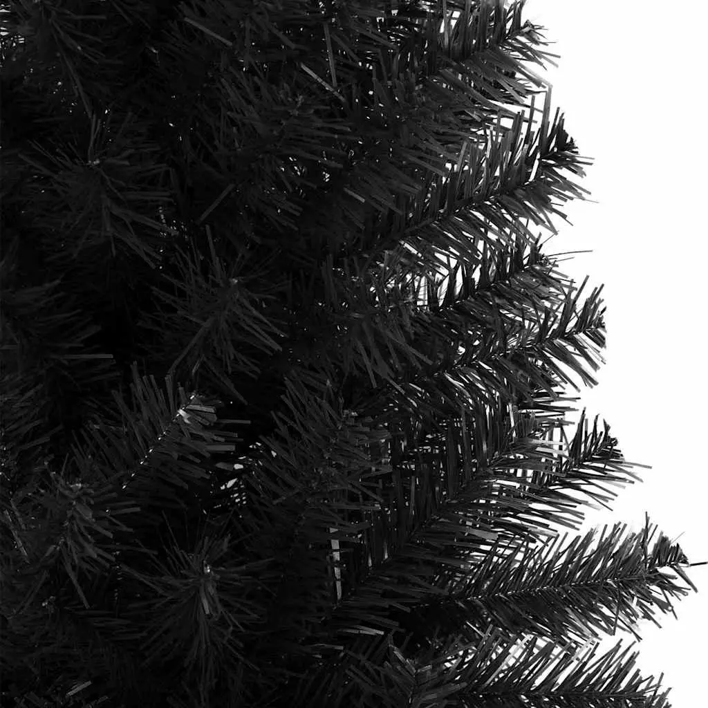 Artificial Christmas Tree 210cm Black PVC Lifelike Appearance