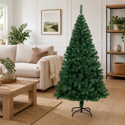 Artificial Christmas Tree 240cm Green PVC Thick Branches Xmas Decoration Indoor