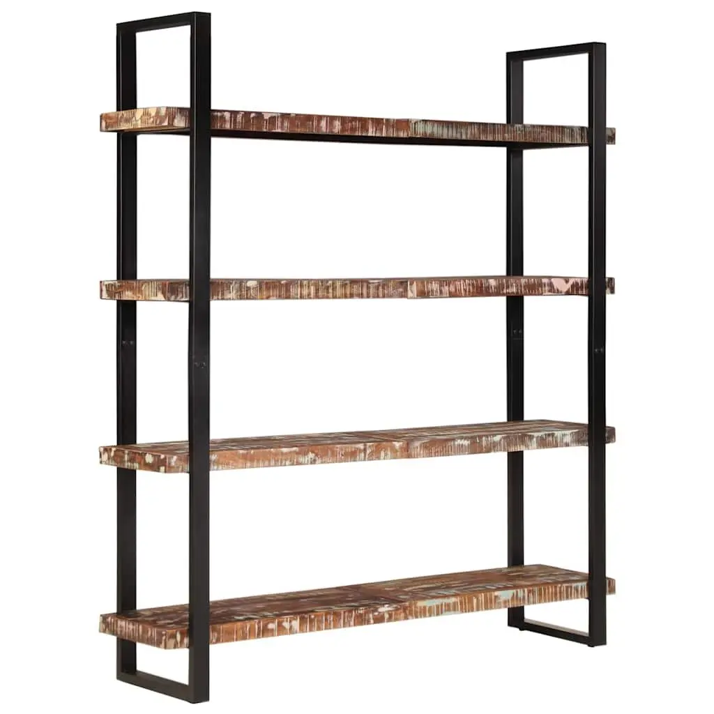 4-Tier Bookcase 160x40x180 cm Solid Reclaimed Wood Industrial Shelving Unit