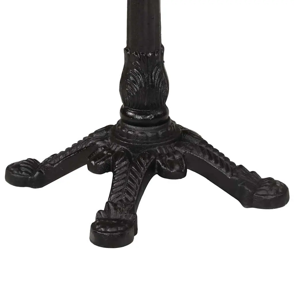 Bistro Dining Table 60x60x76cm Solid Acacia Wood Cast Iron Base Kitchen