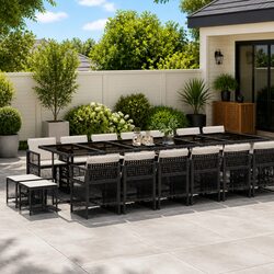 Enhance Your Outdoor Space with This 17-Piece Dining Set