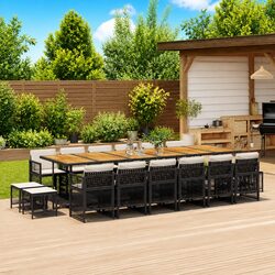 Elevate Your Outdoor Space with a 17 Piece Garden Dining Set