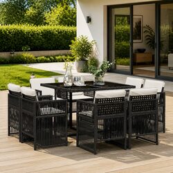 Elevate Your Outdoor Space with 9 Piece Dining Set