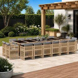 Beige Outdoor Dining Set for Stylish Gardens and Patios
