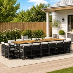 Stylish Black Outdoor Dining Set for Your Garden