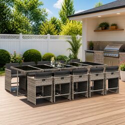 Enhance Your Outdoor Space with this 11 Piece Dining Set