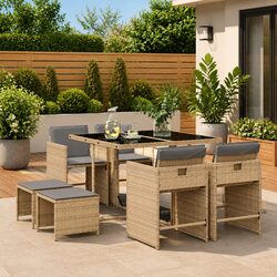 Transform Your Outdoor Space with a 9 Piece Dining Set