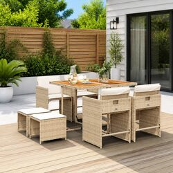 Elevate Your Outdoor Space with a 9-Piece Garden Dining Set