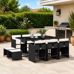 Stylish 11-Piece Garden Dining Set for Your Outdoor Space