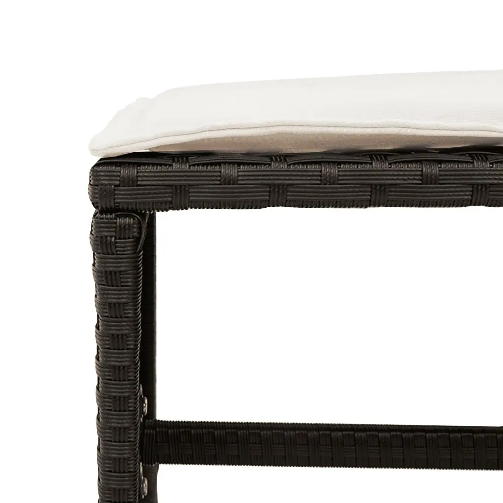 Outdoor Dining Set 11 Piece Garden Furniture Black Poly Rattan Chairs Table