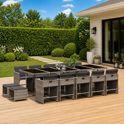 Enhance Your Outdoor Space with This 15-Piece Dining Set