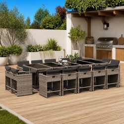 Enhance Your Outdoor Space with This 15 Piece Dining Set