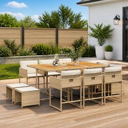 Beige Outdoor Dining Set for Enhancing Your Patio Experience