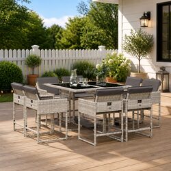 Stylish 9-Piece Garden Dining Set for Outdoor Spaces