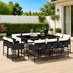 Stylish Black Rattan Garden Dining Set for Your Space