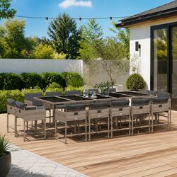 Elevate Your Outdoor Space with This 15 Piece Dining Set
