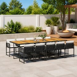 Outdoor 11-Piece Dining Set for Garden Gatherings