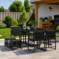 Transform Your Outdoor Space with 9 Piece Dining Set