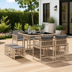 Stylish 9 Piece Patio Dining Set for Outdoor Fun
