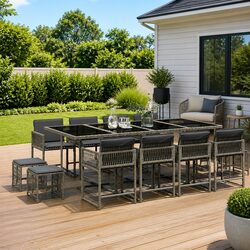 Elevate Your Outdoor Dining with a 13-Piece Set in Grey