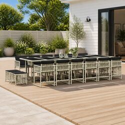 Enhance Your Outdoor Space with this 17-Piece Dining Set