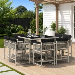 Enhance Your Outdoor Space with a 9-Piece Dining Set