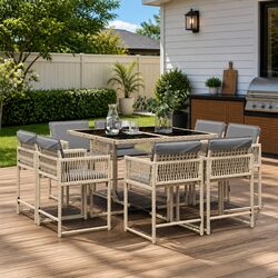 Enhance Your Outdoor Space with 9 Piece Dining Set