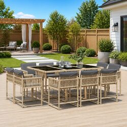 Stylish 11 Piece Outdoor Dining Set for Your Patio
