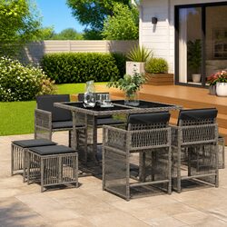 Enhance Your Outdoor Space with This 9 Piece Dining Set
