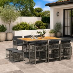 Outdoor Dining Set for Al Fresco Enjoyment - 11 Pieces