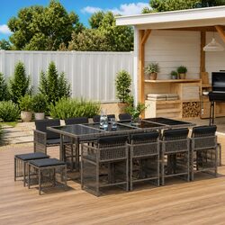 Stylish 13-Piece Outdoor Dining Set for Your Garden
