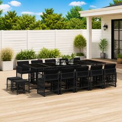 Stylish Outdoor 15-Piece Dining Set with Cushions