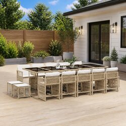 Stylish 15-Piece Outdoor Dining Set for Relaxation
