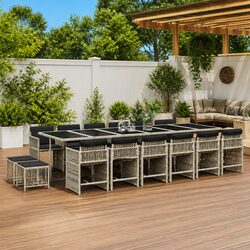 Elevate Your Outdoor Dining with a 17-Piece Rattan Set