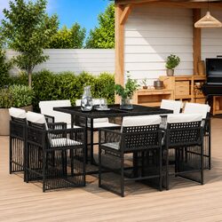 Enhance Your Outdoor Space with 9 Piece Garden Dining Set