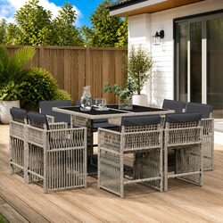 Enhance Your Outdoor Space with a 9 Piece Dining Set